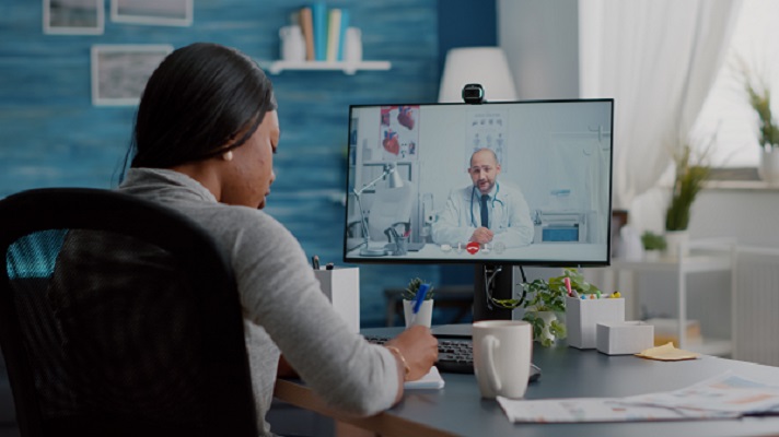 Telehealth psychiatry session